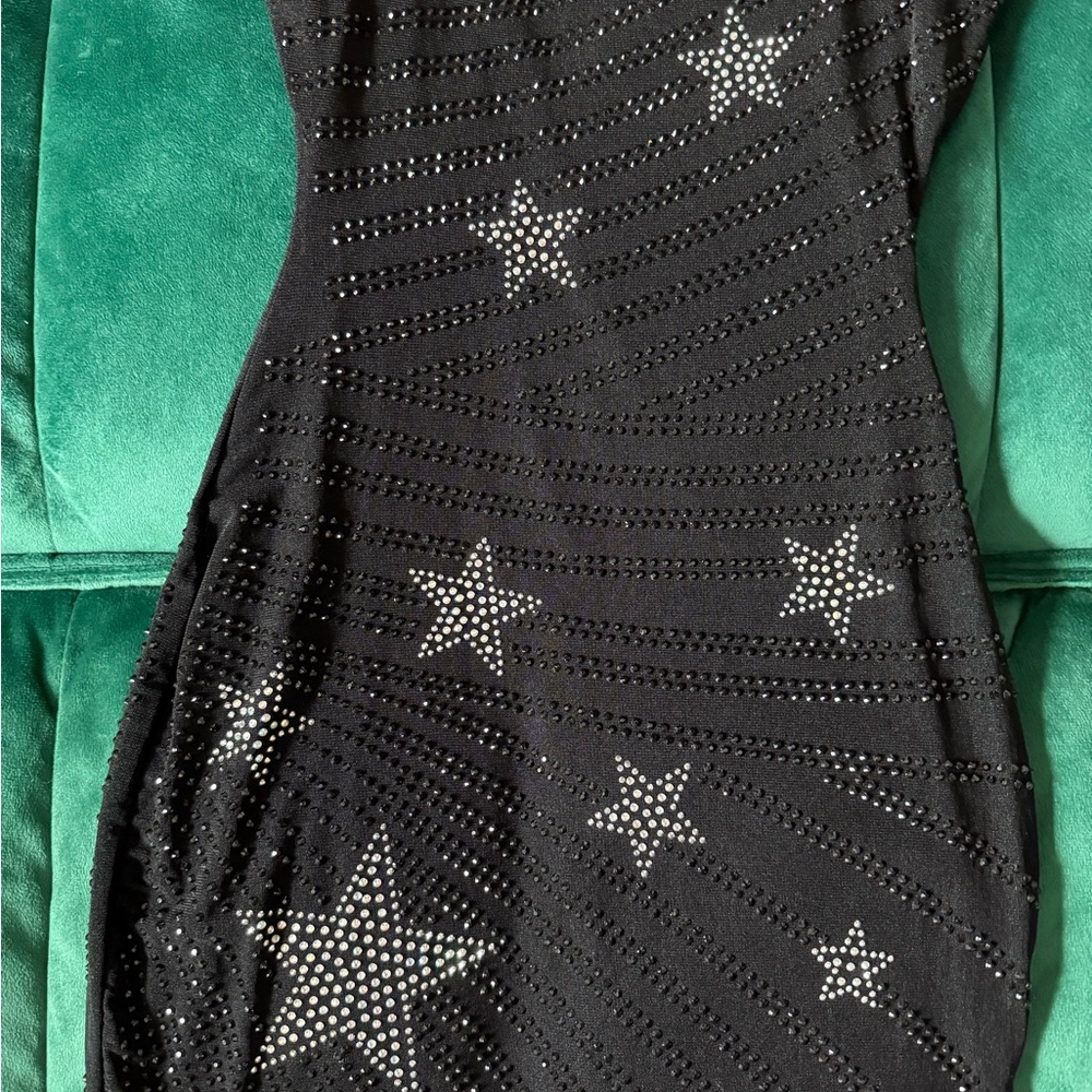 Windsor Black Starry Mini Hoco Dress - Picture 4 of 7